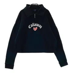 サイズ：L CALLAWAY キャロウェイ  ハーフジップ スウェットトレーナー  ブラック系 [240101625298] ゴルフウェア レディース ストスト