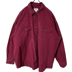 2XL カーハート ワーク デニム ピンク系 無地 シンプル 単色 オーバーサイズ シャツ レディース ユニセックス メンズ 古着 長袖 CHM