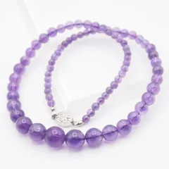 Q673 アメジスト ネックレス デザイン シルバー アンティーク 2月誕生石