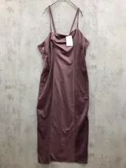 新品 callautia カラウティア ベロア調Iラインキャミ ワンピース sizeXL/ピンク系 ■■ レディース