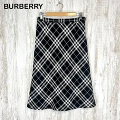 BURBERRY LONDON バーバリーロンドン チェック 総柄 マキシ丈 コットン フレアスカート ブラック レディースのサムネイル