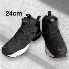 【リーボック】24cm インスタポンプフューリー OG スニーカー　黒×白　レディース　ブラック×ホワイト