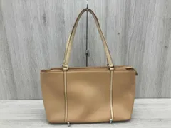 BURBERRY トートバック レザー ベージュ 裏地ベージュチェック (汚れあり)