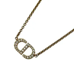 クリスチャン・ディオール Christian Dior Petit CD ネックレス ゴールド ラインストーン/メタル アクセサリー