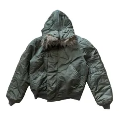  Alpha Industries アルファインダストリーズ N-2B フライトジャケット カーキ ミリタリー USA製 メンズ L【Z1787】