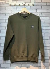 THE NORTH FACE ノースフェイス スウェット NT12334 クルーネック カーキグリーン Sサイズ アウトドア