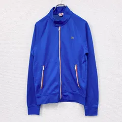 古着 used　LACOSTE　ラコステ　トラックジャケット/ジャージ　刺繍ロゴ　スタンドカラー　青　ブルー　4サイズ【値引き交渉OK！】