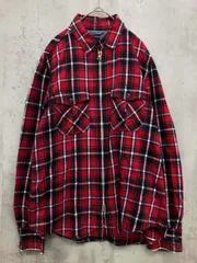 SHIPS シップス 111-12-2252 チェック ジップアップ シャツ ジャケット sizeL/赤系 ■■ メンズ