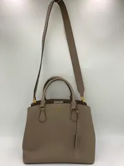 Tory Burch トリーバーチ ロビンソン ROBINSON TRIPLE COMPARTMENT レザー ショルダー バッグ グレージュ ■■◎レディース