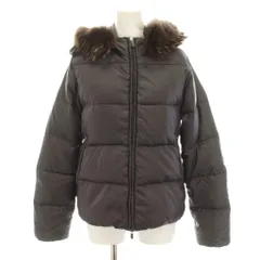 デュベティカ DUVETICA アダーラ Adhara ダウンジャケット アウター フード ジップアップ ラクーンファー 38 紫 パープル 茶 ブラウン D.030.04.MFG-1001R /YT