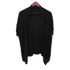 ジーナシス JEANASIS カーディガン ニット トッパー 半袖 F 黒 ブラック /YI