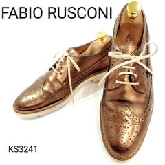 FABIO RUSCONI ウイングチップ レースアップ ゴールド 39 FABIO RUSCONI ウイングチップ レースアップ ゴールド 39 - メルカリ