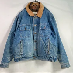 エディーバウアー ・Eddie Bauer 黒タグ デニムジャケット 大きいサイズ 襟コーデュロイ