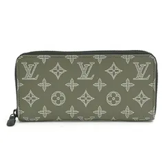 ルイヴィトン 財布 メンズ ジッピーウォレット ホリゾンタル モノグラムシャドウ オリーブグリーン Louis Vuitton M12578 中古