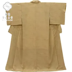 【中古】 小紋 リサイクル着物 身丈161cm 裄丈67cm 正絹 縮緬  L ちょっとふくよかL 茶色系 流水文様 上質 セミフォーマル 春 夏 秋 冬 仕立て上がり