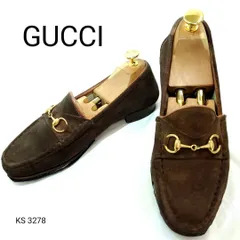 グッチ　ホースビット　金具　スエード　筆記体ロゴ　EU37.5