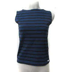 イエナ IENA カットソー ボーダー ノースリーブ 紺 ネイビー 黒 ブラック /YI