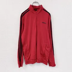 古着 used　adidas　アディダス　トラックジャケット/ジャージ　赤　レッド　2XOサイズ【値引き交渉OK！】
