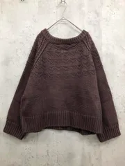 ITEMS URBAN RESEARCH アイテムズ アーバンリサーチ IT47-22A011 ケーブルニットプルオーバー ニット セーター sizeF/ブラウン系 ◆■ レディース