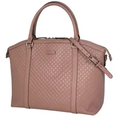 【在庫一掃】 グッチ GUCCI マイクログッチ シマ ハンドバッグ 2WAY ショルダーバッグ トートバッグ シマレザー ピンク 449658 レディース 【中古】