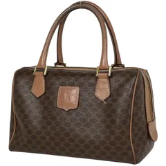 【在庫一掃】 セリーヌ CELINE マカダム柄 ハンドバッグ ミニボストン ハンドバッグ コーティングキャンバス ブラウン レディース 【中古】