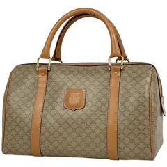 【在庫一掃】 セリーヌ CELINE マカダム柄 ハンドバッグ ミニボストン ハンドバッグ コーティングキャンバス ベージュ レディース 【中古】