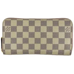 【在庫一掃】 ルイ・ヴィトン Louis Vuitton ジッピー ウォレット ラウンドジップ ラウンドファスナー 長財布 ダミエアズール ホワイト N60019 レディース 【中古】