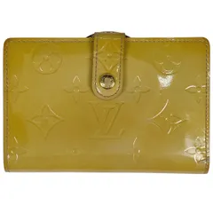 【在庫一掃】 ルイ・ヴィトン Louis Vuitton ポルト モネ ビエ ヴィエノワ がま口 エナメル 二つ折り財布 モノグラムヴェルニ ベージュ M91210 レディース 【中古】