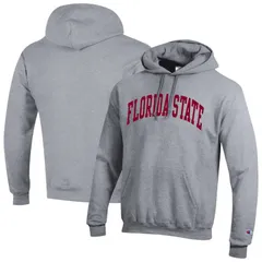 チャンピオン メンズ トップス Tシャツ フリース パーカー Mens Champion Heather Gray Florida State Seminoles Basic Arch Fleece Pullover Hoodie Fsu Grey グレー