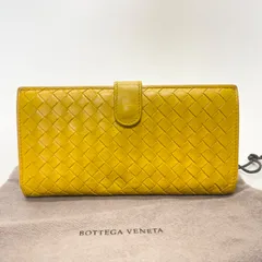 3509 BOTTEGA VENETA ボッテガヴェネタ 長財布 イントレチャート レザー イエロー フラップ コンチネンタル