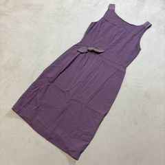 GUCCI シフォンドレス ワンピース ひざ丈 エンブレムリボンベルト