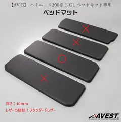 【重要事項必読】【残り2点 / 売切り 再販予定無】【補修部品(マット1枚のみ)】ハイエース200 スーパーGL標準幅 ベッドキット10mmクッションスタンダードレザー AVEST(アベスト)製/傷等有のサムネイル