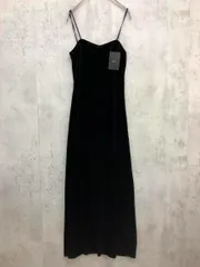 新品 LVEU. ラブユ 62841354 Velor camisole one-piece ワンピース sizeF/黒 ■■ レディース