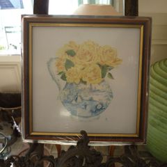 美品】橋本不二子 ボタニカルアート 額装済み 絵画 プリント 花と果実