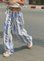 ストライプ イージーパンツ