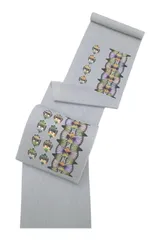 本場琉球紅型九寸名古屋帯【やふそ紅型工房】「松ぼっくり」未使用・未仕立て品