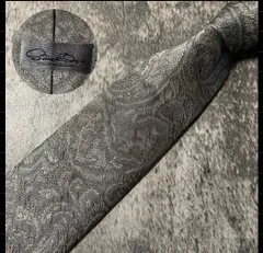 Soleda チャコール シルク ネクタイ[MSE170]