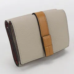 LOEWE ロエベ トライフォールドウォレット アナグラム C660TR2X01 三つ折り財布 カーフスキン【中古】 レディース