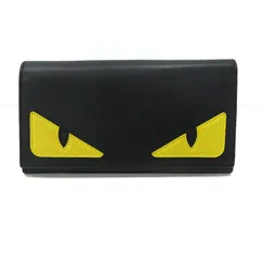 【三重本店】 中古 FENDI | フェンディ バグズアイモンスター 二つ折り長財布 7M0264 ブラック 【125】