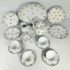 リチャードジノリ 1980年代 フィレンツェ手描き装飾 ティーセット一式　計12点セット 《NO 01191》