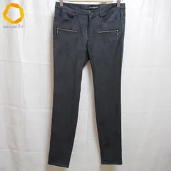 #a ヴィヴィアンタム VIVIENNETAM パンツ 0 ダークグレー スキニー ストレッチ 総柄 小さいサイズ 美品 レディース [942940] k01