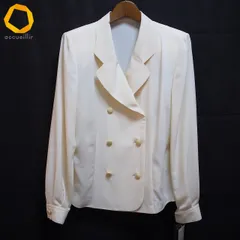 #a レリアン Leilian ジャケット 9 クリーム 薄手 テーラードジャケット ダブルボタン レディース [986523] k01