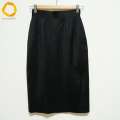 #anc クリスチャンディオール ChristianDior プレタポルテ スカート S 黒 ヴィンテージ タイト スリット レディース [994819]