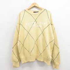 XL/古着 ノーティカ 長袖 ブランド セーター メンズ 90年代 90s スコットランド 刺繍 コットン クルーネック 黄色他 25dec25