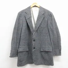 L/古着 ラルフローレン 長袖 ブランド テーラード ジャケット メンズ 90年代 90s ロング丈 USA製 グレー他 チェック【spe】 25dec25