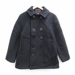 M/古着 ショット 長袖 ウール ジャケット ピーコート メンズ 00年代 00s カナダ製 黒 内側キルティング【spe】 25dec25のサムネイル