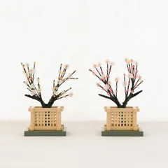 [KO]紅白梅　置物　雛道具　ひな祭り　和飾り　インテリア　造花
