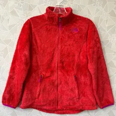 THE NORTH FACE フリースジャケット レッド フルジップ アウトドア Lサイズ