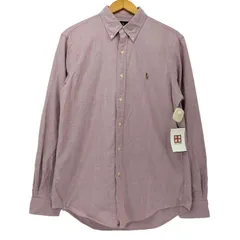 ラルフローレン RALPH LAUREN ポニー刺繍 ボタンダウン オックスフォード L/S シャツ メンズ import：M 