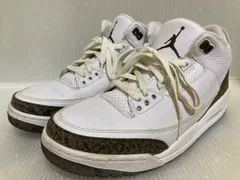 NIKE AIR JORDAN 3 RETRO 136064 ホワイト×ブラウン ハイカットスニーカー /28cm